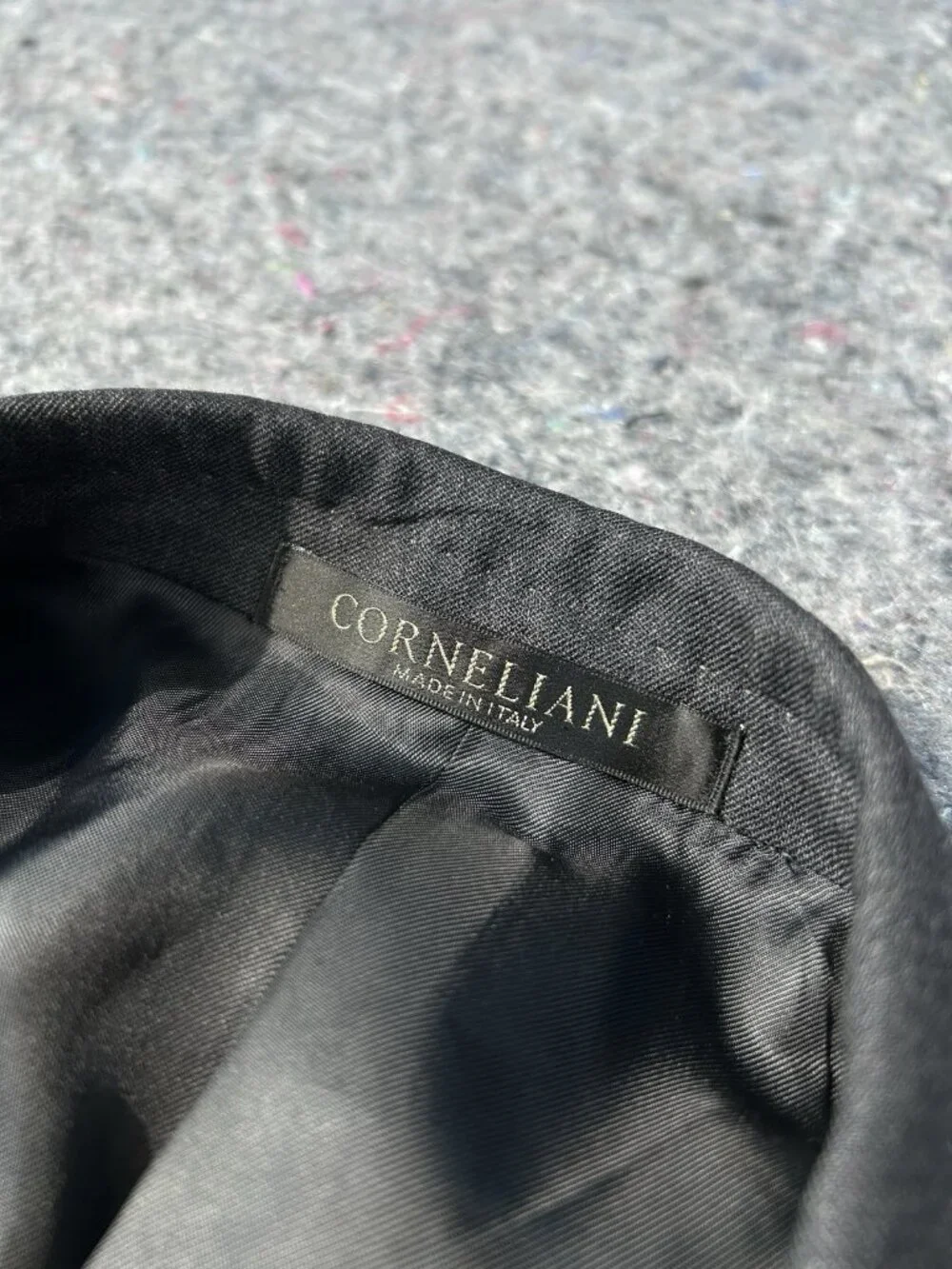 Corneliani Leader Men’s Suit Jacket Blazer Charcoal Gray Virgin Wool Italy 56